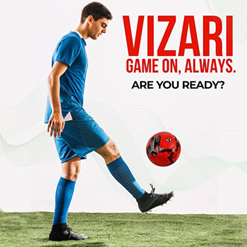 Verona Soccer Ball-Red/Black/Silver - Vizari Sports
