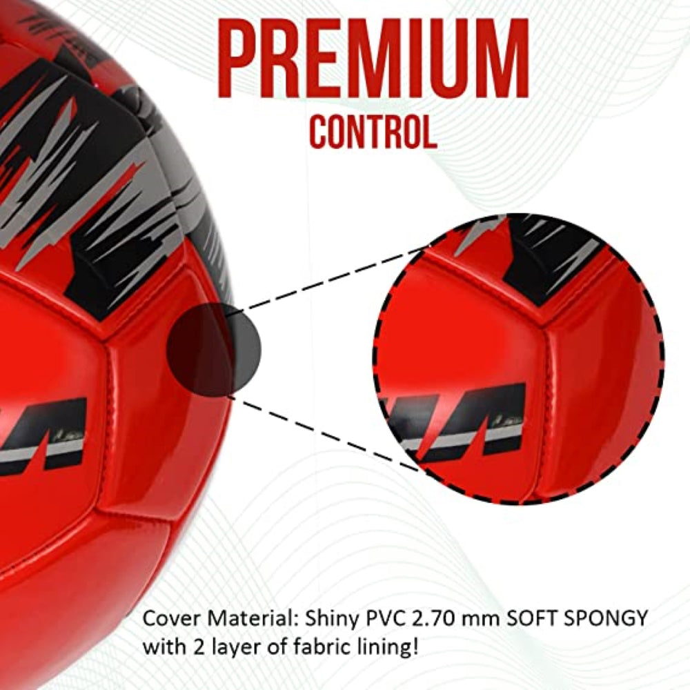 Verona Soccer Ball-Red/Black/Silver - Vizari Sports