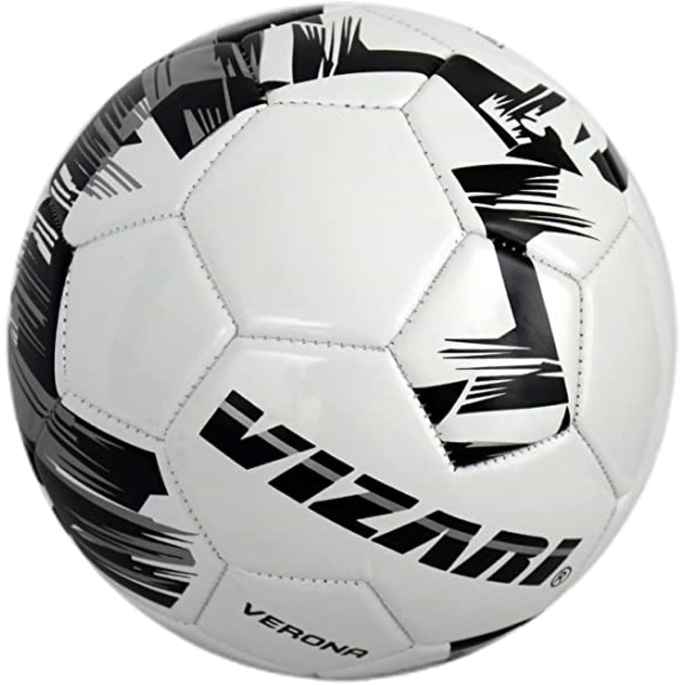 Verona Soccer Ball-White/Silver/Black