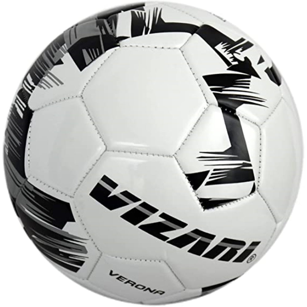 Verona Soccer Ball-White/Silver/Black - Vizari Sports
