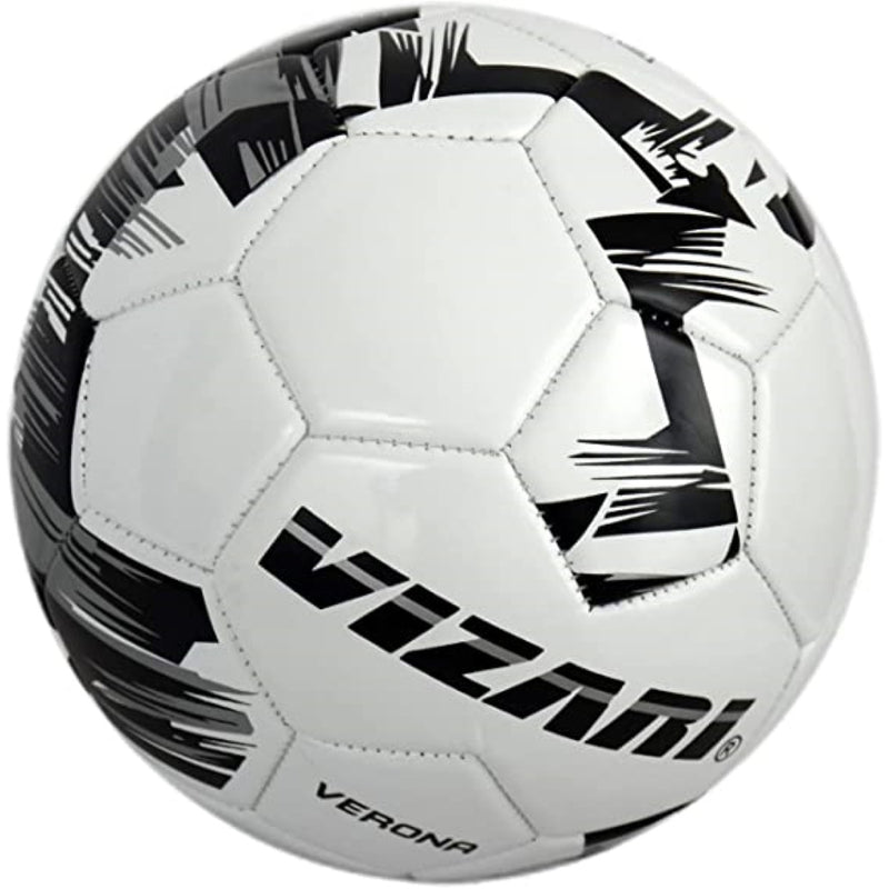 Verona Soccer Ball-White/Silver/Black - Vizari Sports