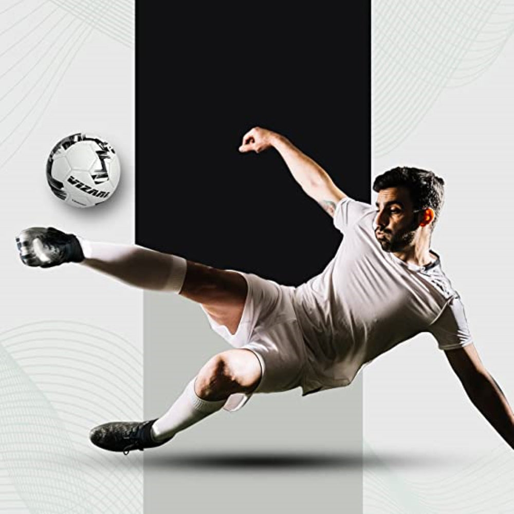 Verona Soccer Ball-White/Silver/Black - Vizari Sports