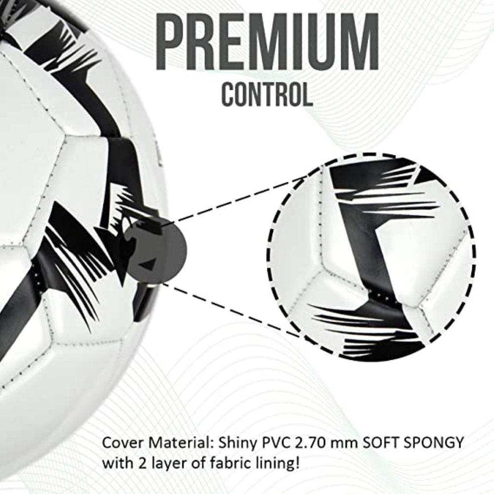 Verona Soccer Ball-White/Silver/Black - Vizari Sports