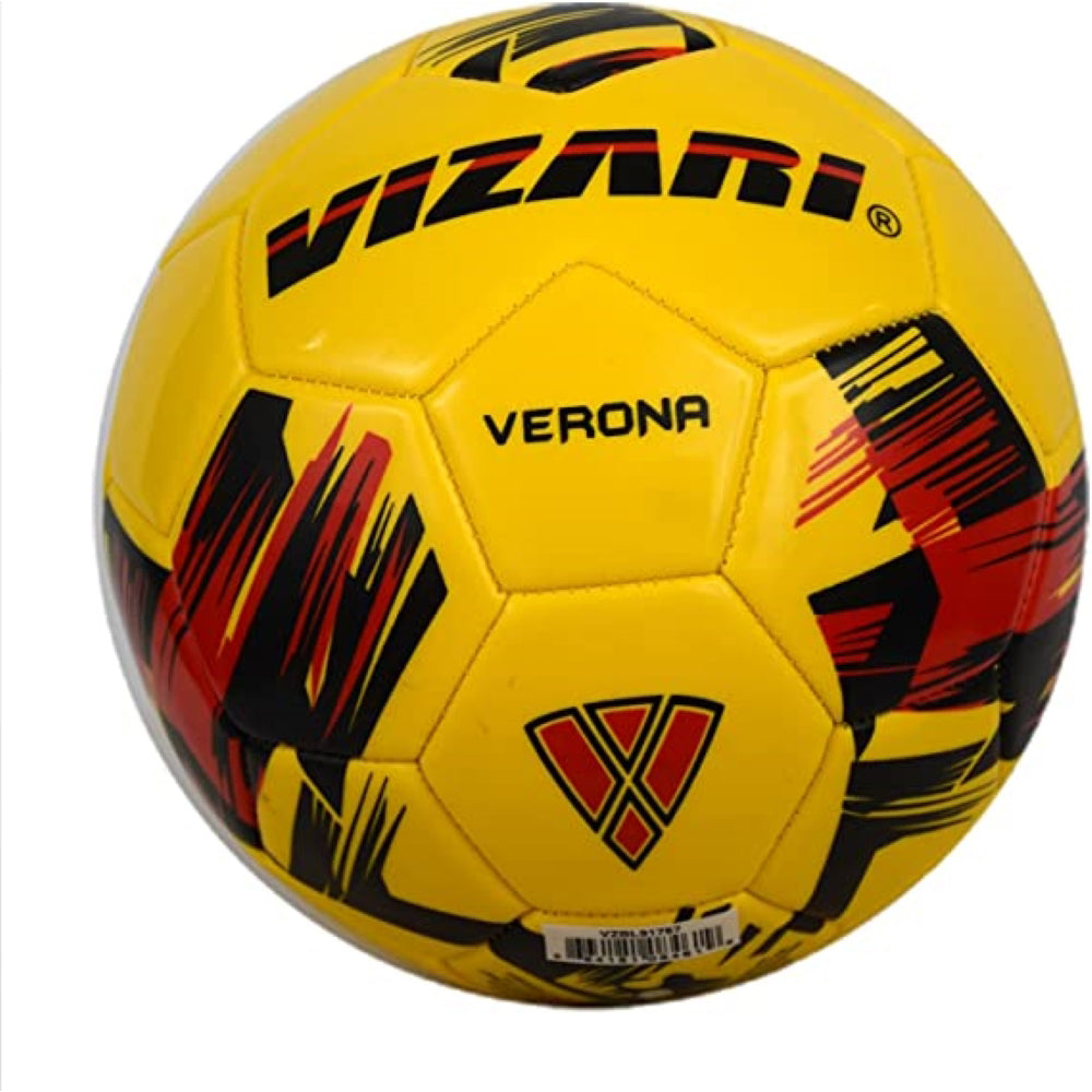 Verona Soccer Ball-Yellow/Black/Red - Vizari Sports