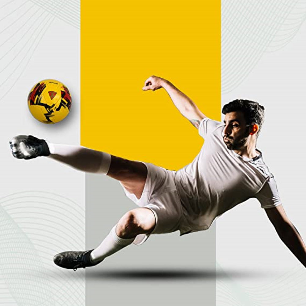 Verona Soccer Ball-Yellow/Black/Red - Vizari Sports