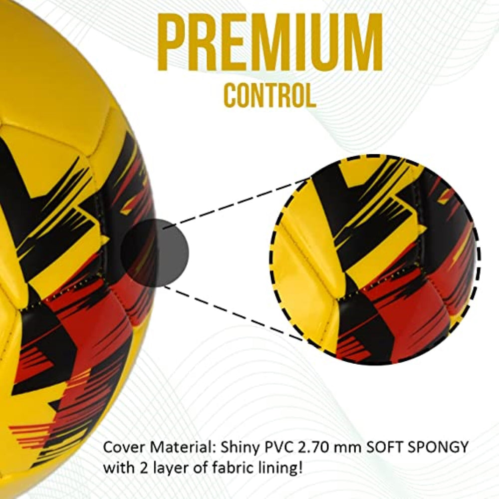 Verona Soccer Ball-Yellow/Black/Red - Vizari Sports