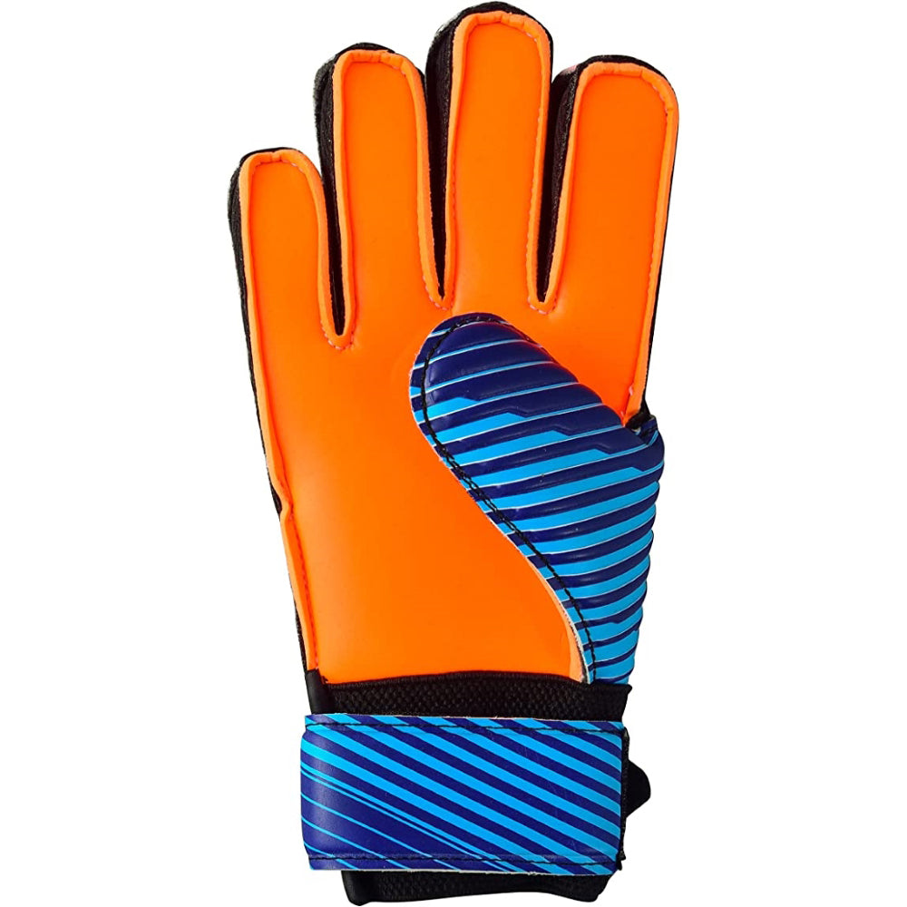 Saturn F.P. Goalkeeper Gloves w/ Finger Support-Blue/Orange - Vizari Sports