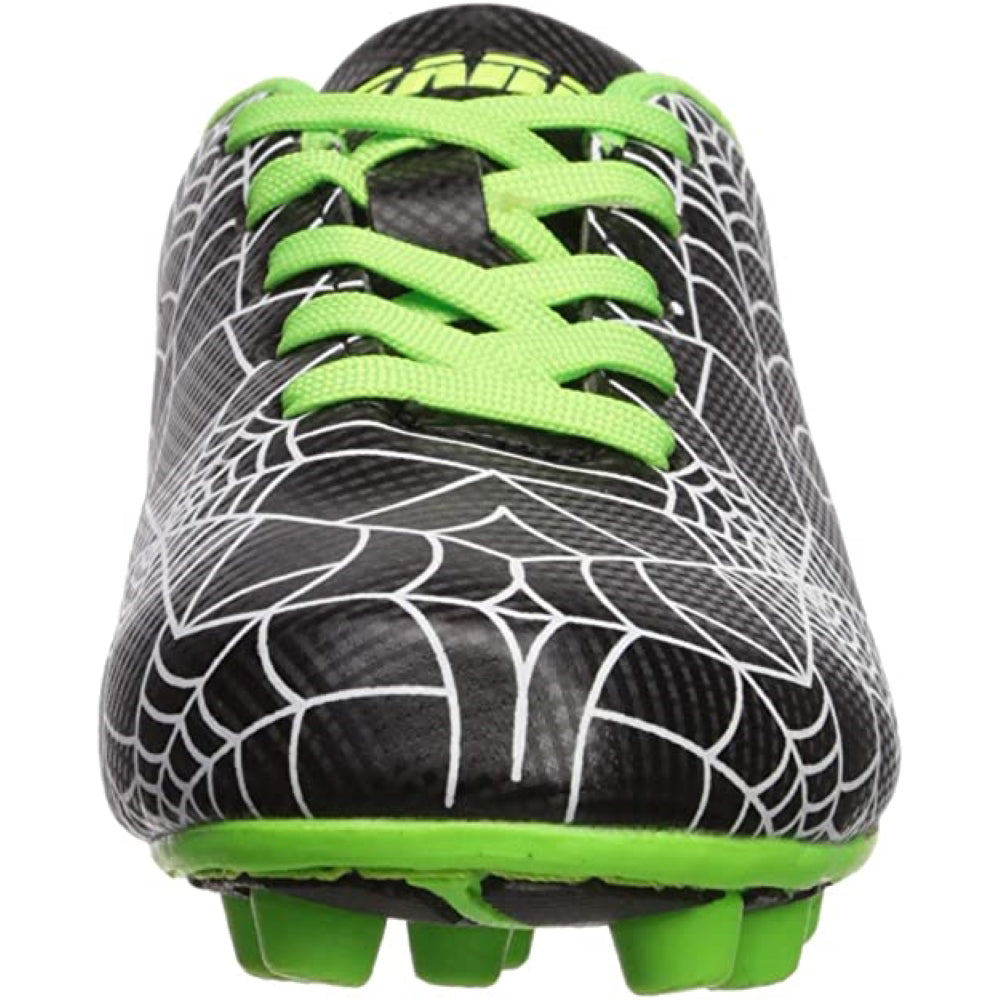 Spiderweb Firm Ground Soccer Cleats - Black/White/Green - Vizari Sports