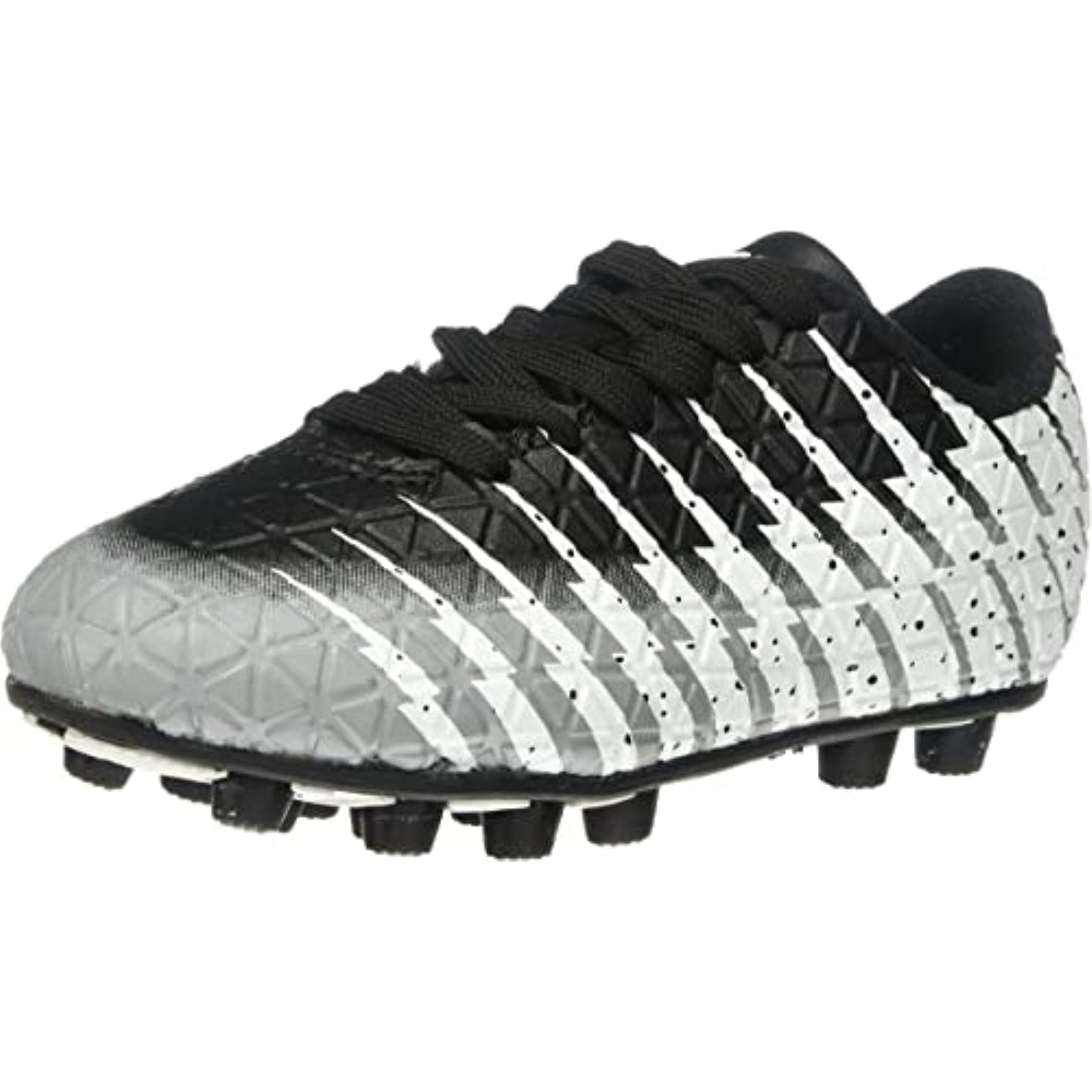 Bolt Firm Ground Soccer Shoes -Black/White/Silver - Vizari Sports