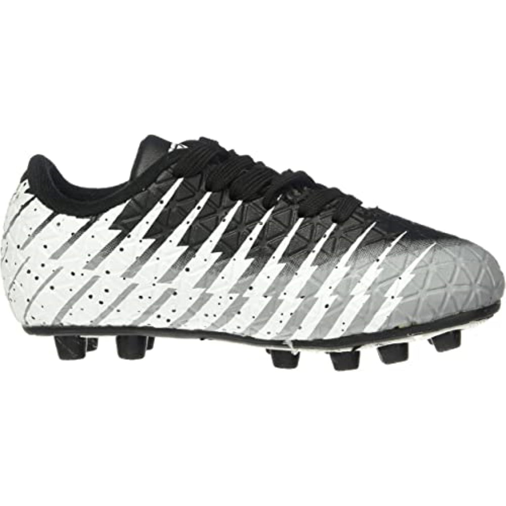 Bolt Firm Ground Soccer Shoes -Black/White/Silver - Vizari Sports