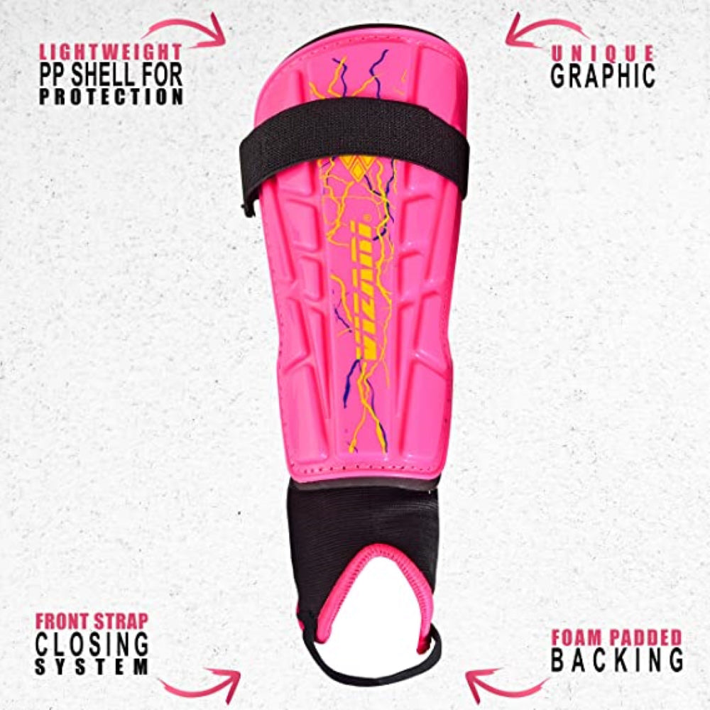 Zodiac Soccer Shin Guard with Detachable Ankle Protection-Pink