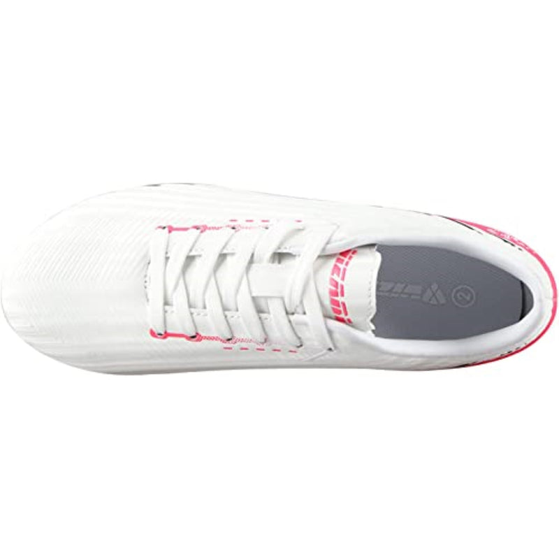 Tesoro Junior Firm Ground Soccer Cleats - White/Pink - Vizari Sports