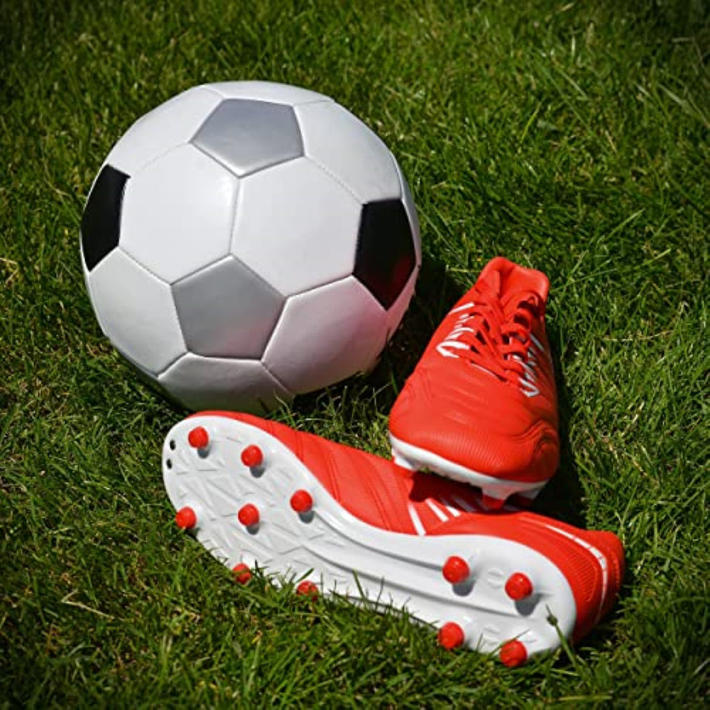 Valencia Firm Ground Soccer Cleats - Red/White