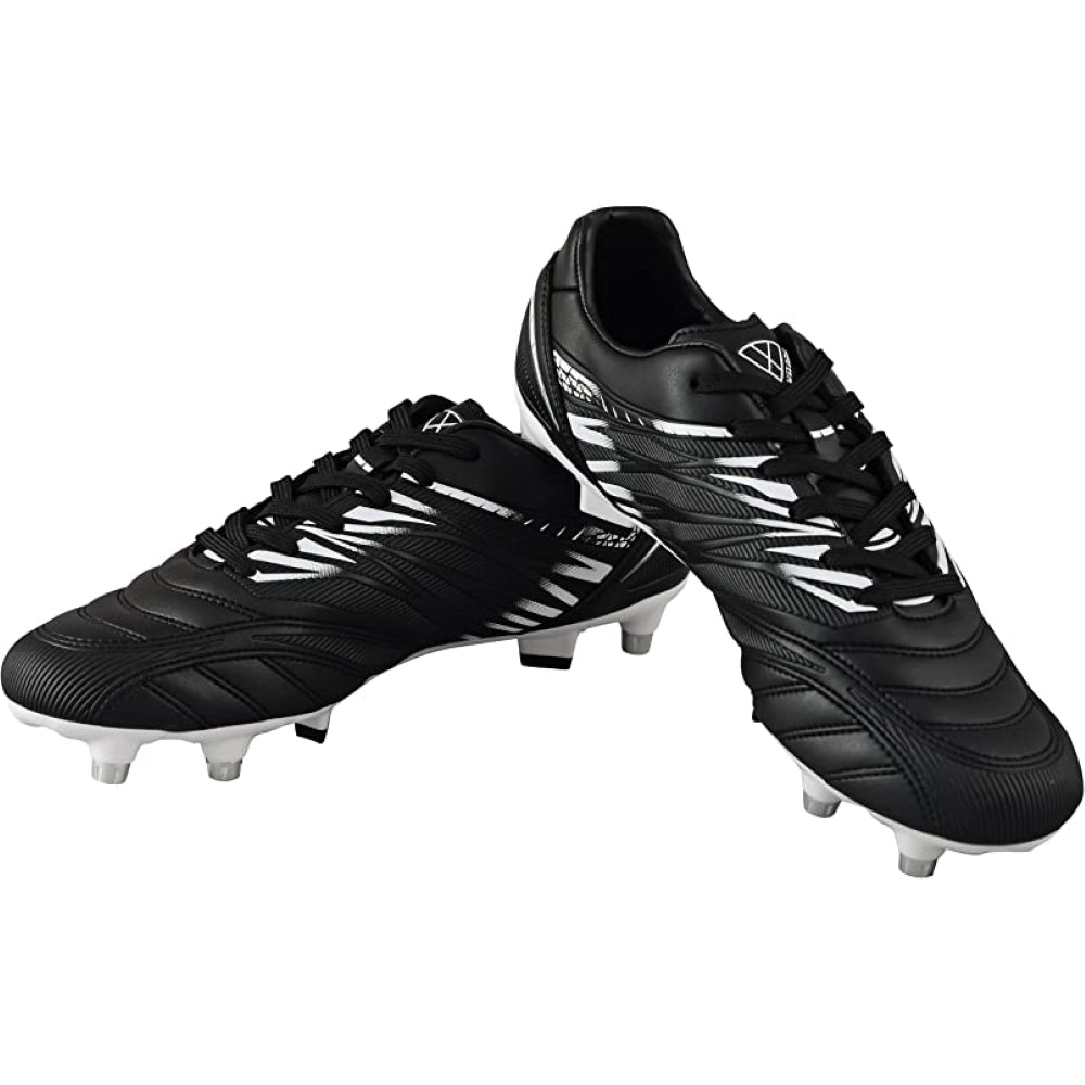 Valencia Firm Ground Soccer Cleats - Black/White