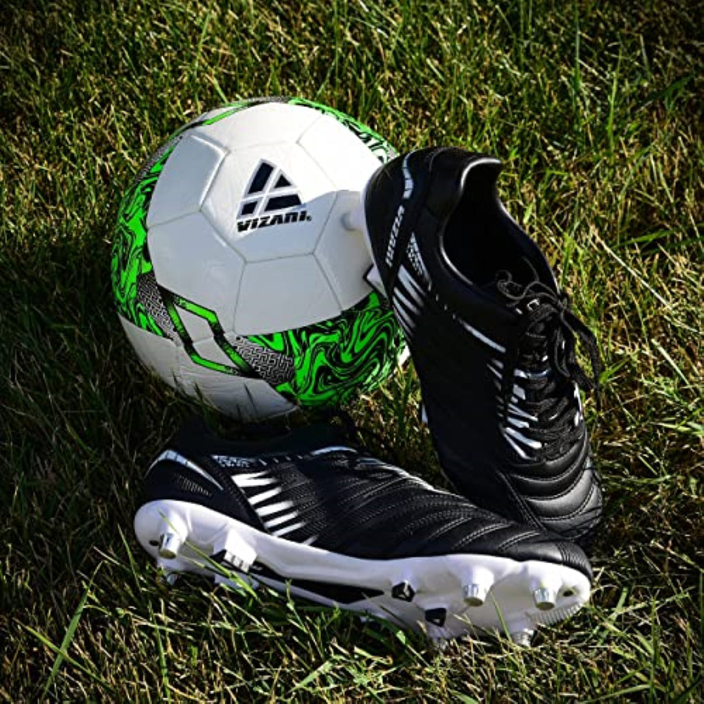 Valencia Firm Ground Soccer Cleats - Black/White - Vizari Sports