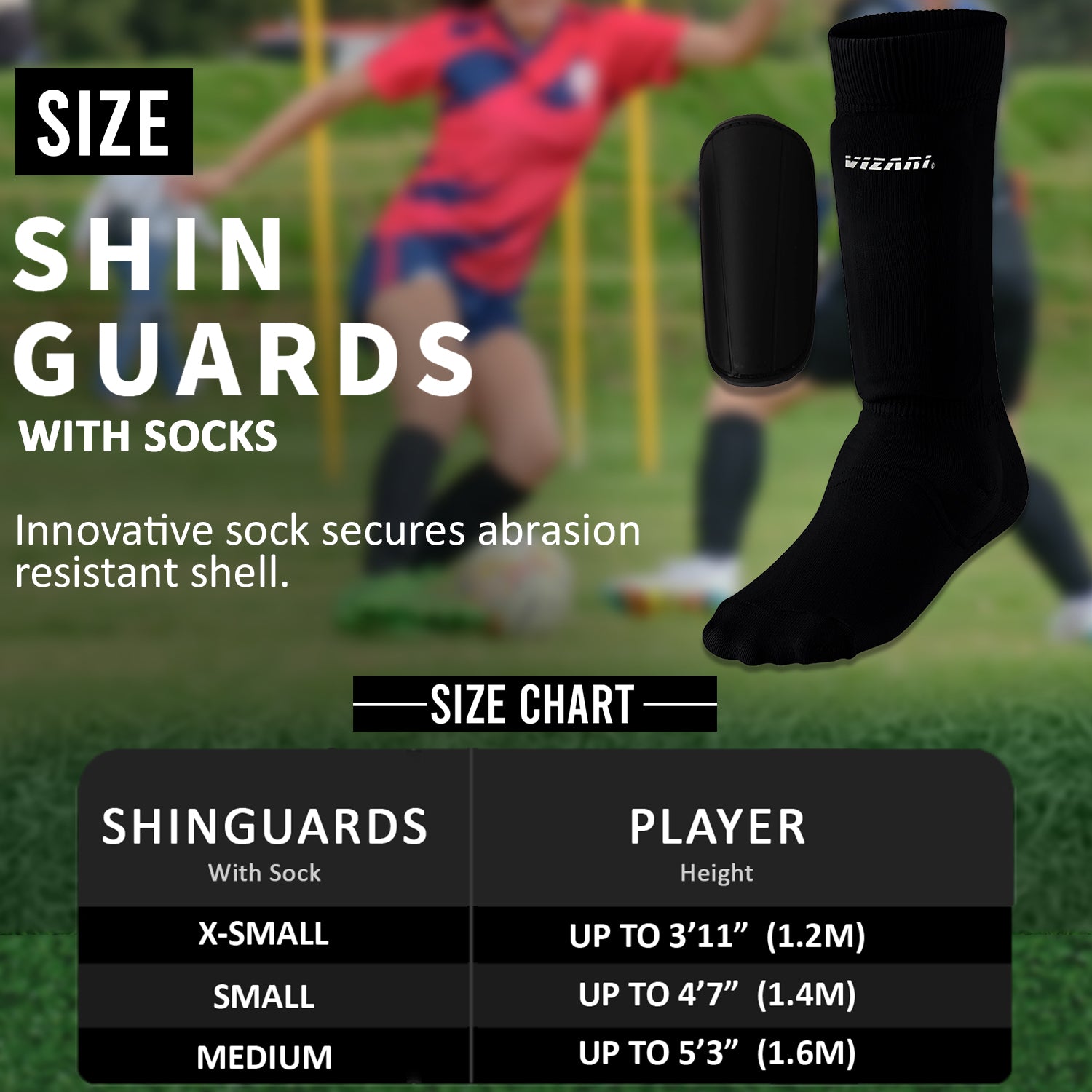 Shin-guard w/ Sock-Black