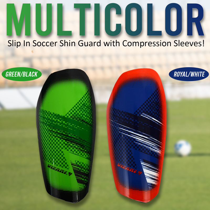 Aptos Soccer Shin Guard with Sleeve-Green/Black - Vizari Sports
