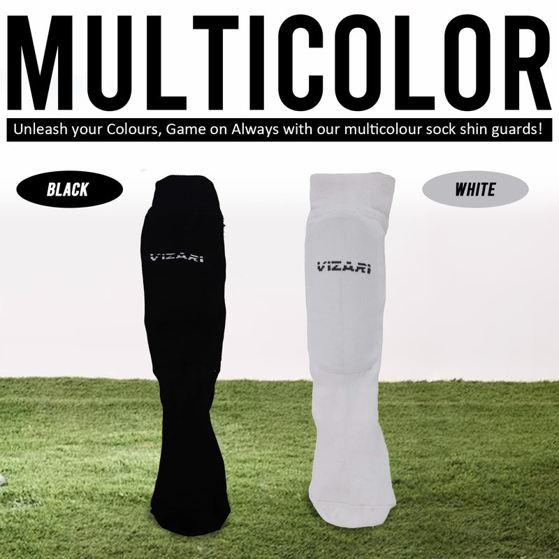 Shin-guard w/ Sock-White - Vizari Sports
