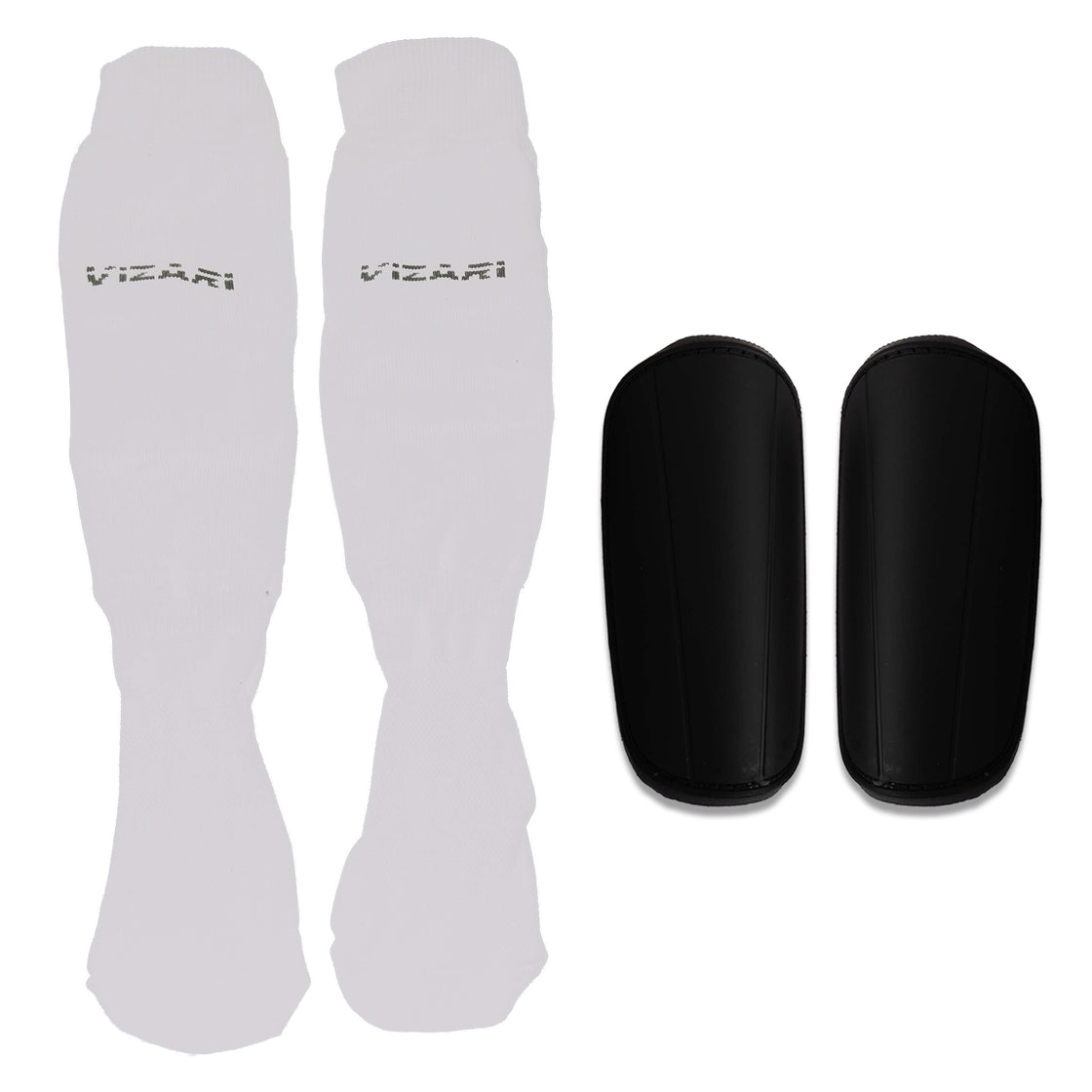 Shin-guard w/ Sock-White - Vizari Sports