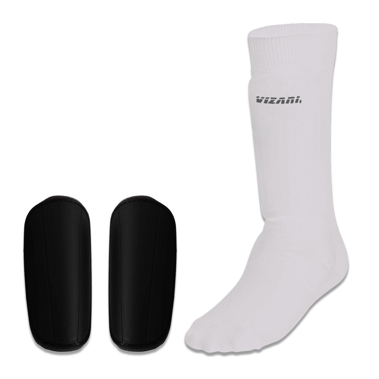 Shin-guard w/ Sock-White