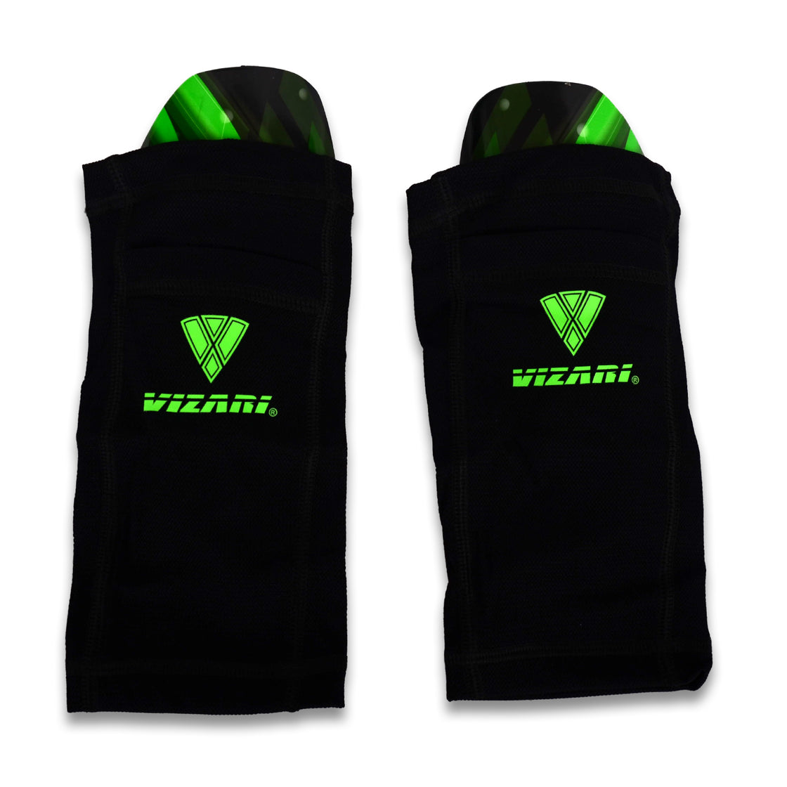 Salinas Soccer Shin Guard with Pocketed Sleeve-Green/Black - Vizari Sports