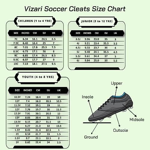 Boca Firm Ground Soccer Cleats - Orange/Black - Vizari Sports