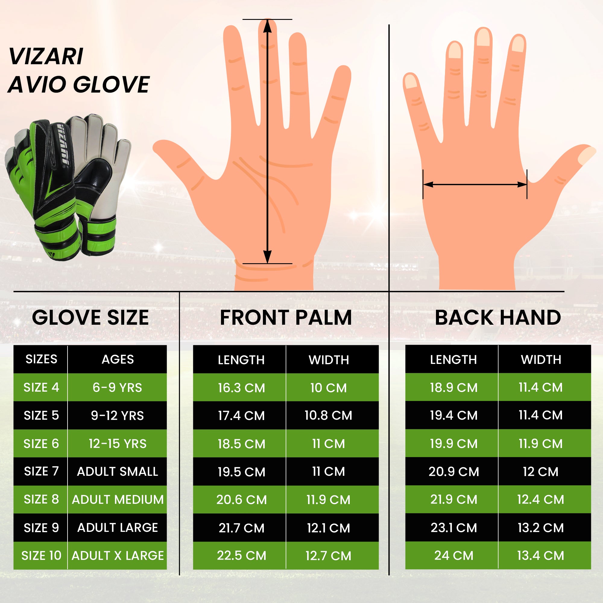 Avio F.P. Goalkeeping Glove-Black/Green