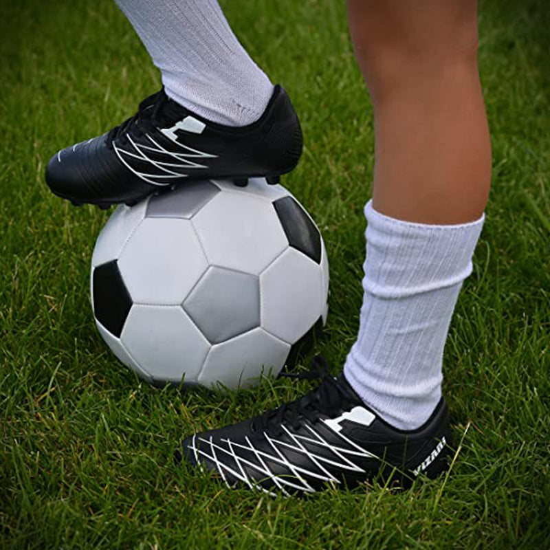 Boca Firm Ground Soccer Shoes -Black/White - Vizari Sports