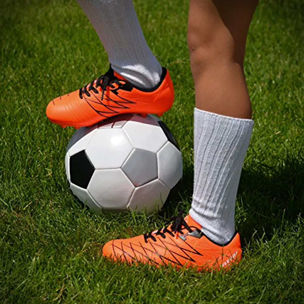 Boca Firm Ground Soccer Cleats - Orange/Black - Vizari Sports