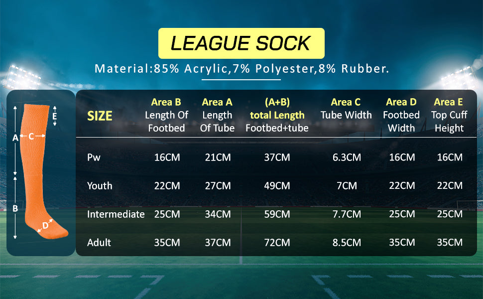 League Sock-Black - Vizari Sports