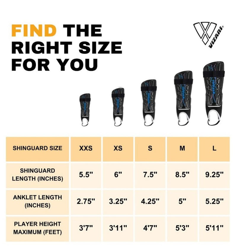 Vizari Zodiac Soccer Shin Guard with Detachable Ankle Protection – Blue