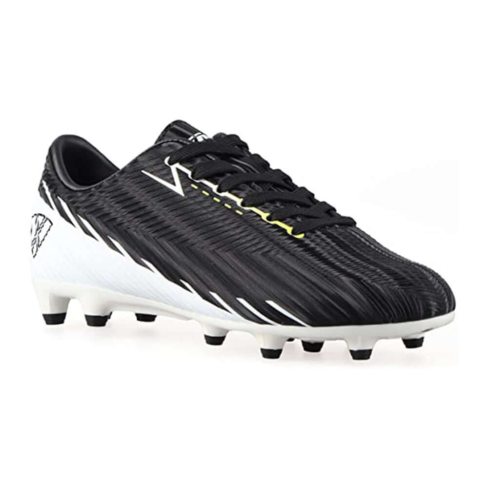 Tesoro Junior Firm Ground Soccer Cleats - Black/White - Vizari Sports