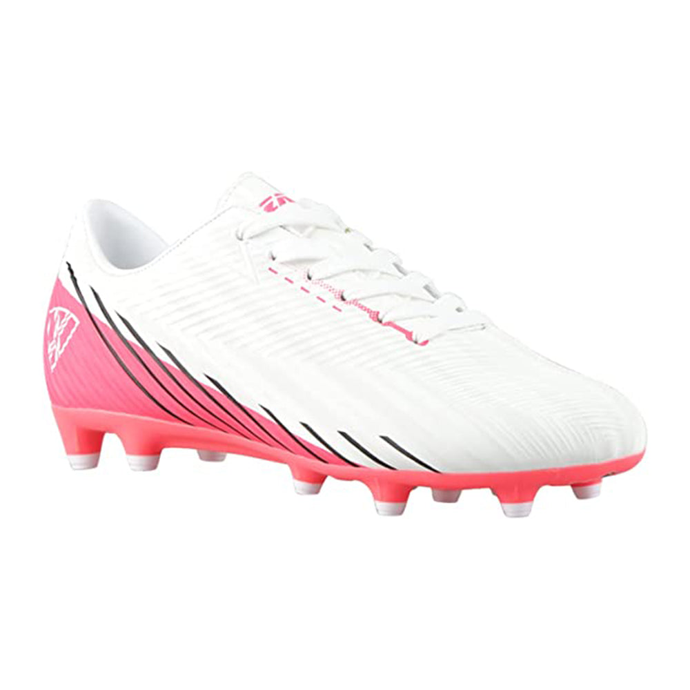 Tesoro Junior Firm Ground Soccer Cleats - White/Pink