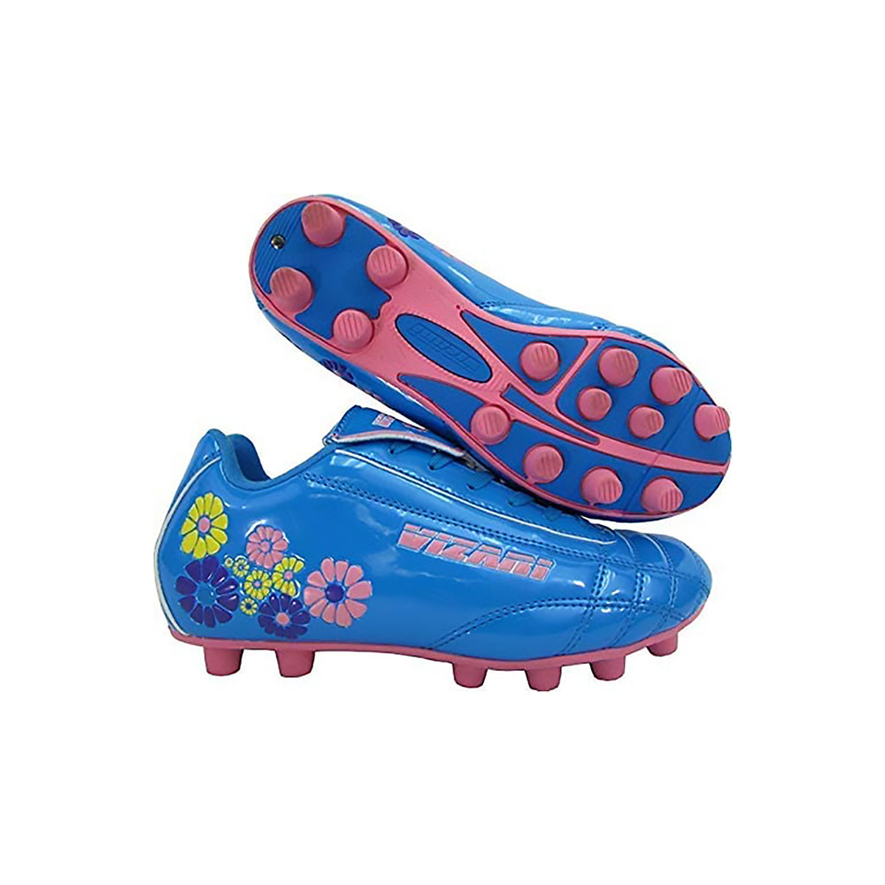 Blossom Firm Ground Soccer Shoes-Blue/Pink