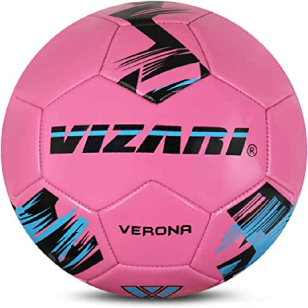 Verona Soccer Ball-Pink/Black/Sky - Vizari Sports
