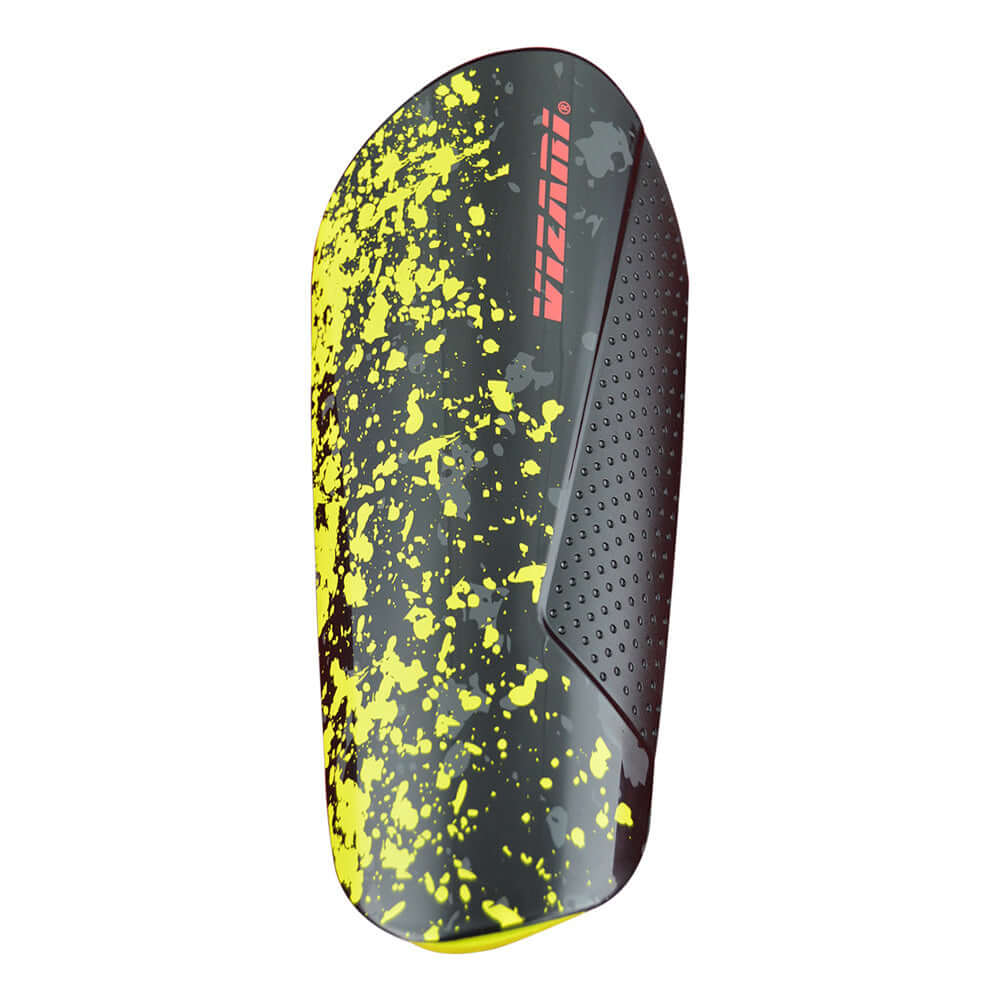 Elite Soccer Shin Guard with Compression Sleeve-Black/Yellow/Red - Vizari Sports