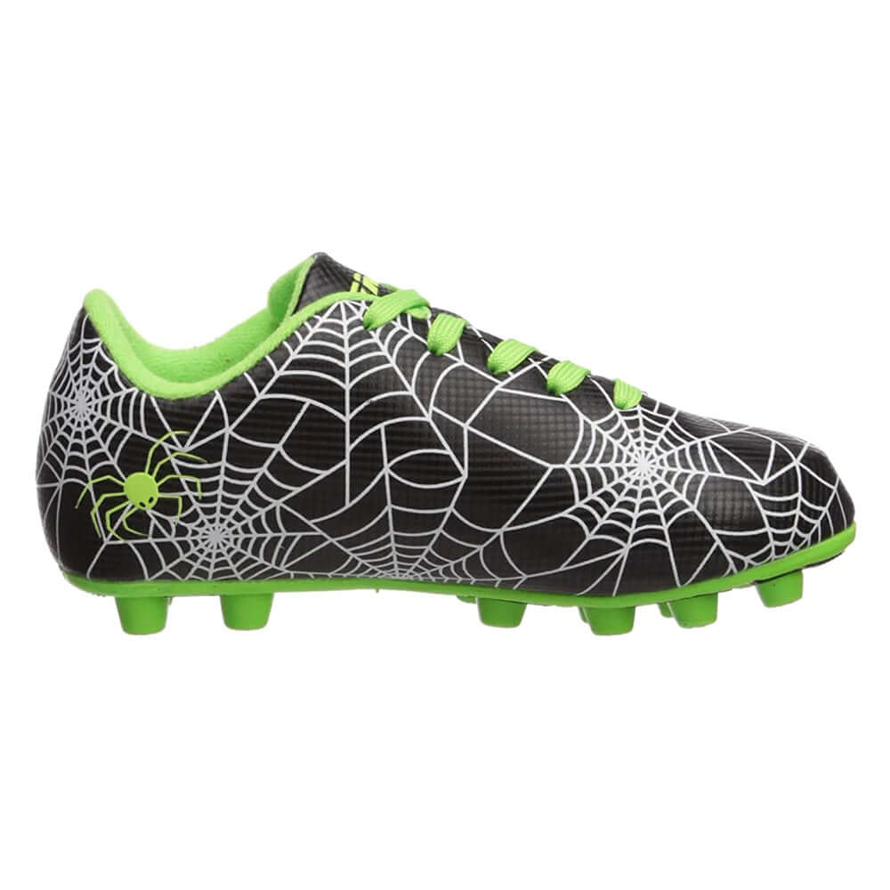 Spiderweb Firm Ground Soccer Cleats - Black/White/Green - Vizari Sports