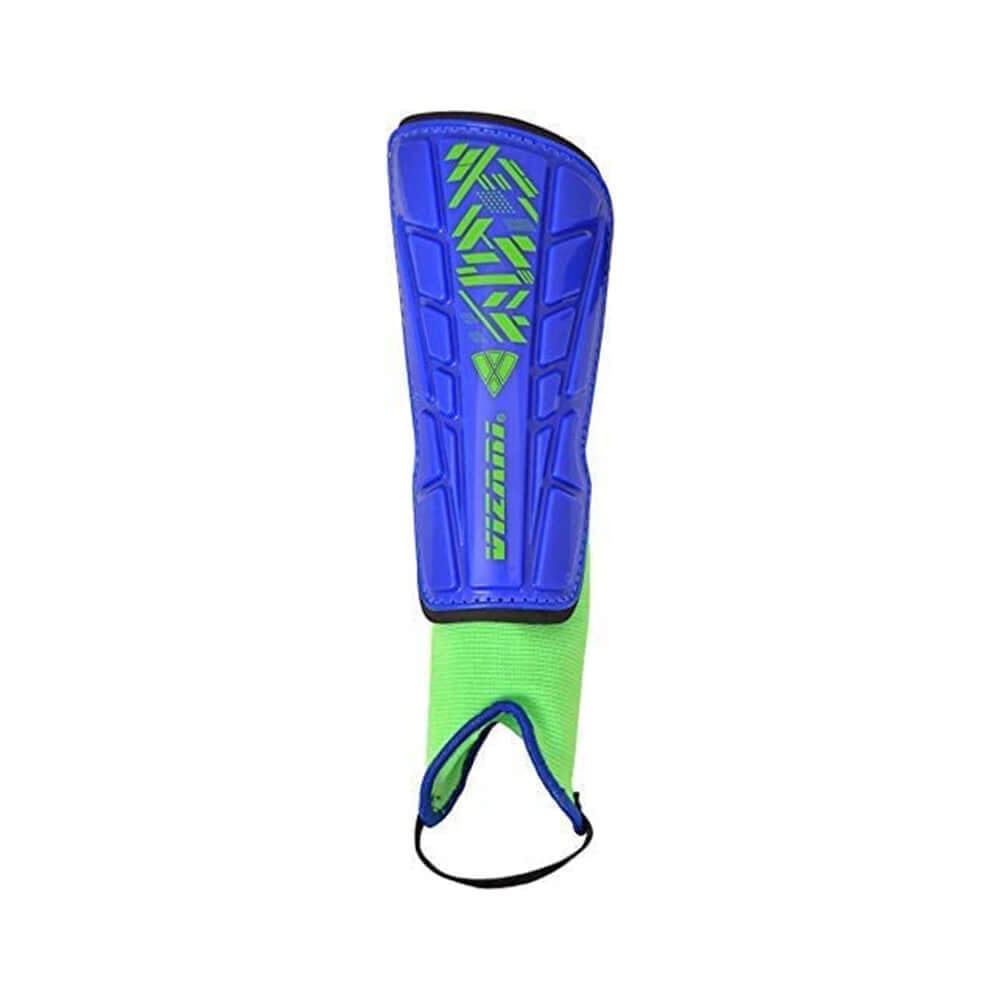 Malaga Soccer Shin Guard with Adjustable Straps-Blue/Green - Vizari Sports