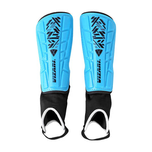 Malaga Soccer Shin Guard with Adjustable Straps-Blue/Black