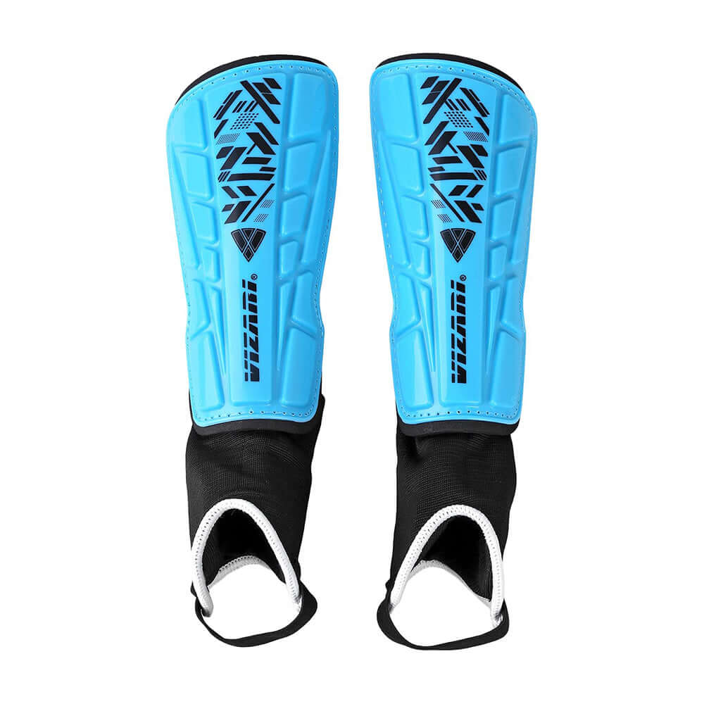 Malaga Soccer Shin Guard with Adjustable Straps-Blue/Black - Vizari Sports