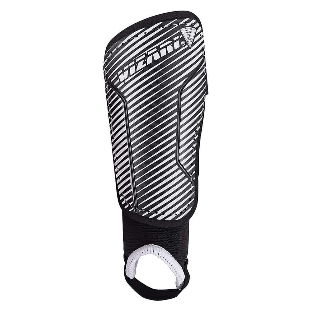 Matera Soccer Shin Guard with Ankle Protection-Black/White - Vizari Sports