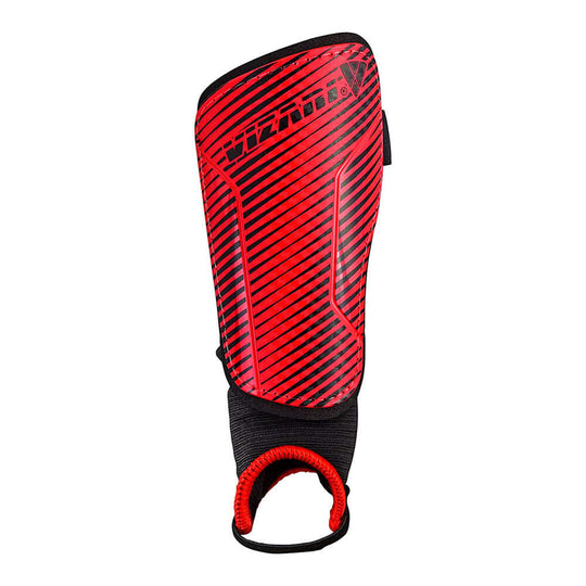Matera Soccer Shin Guard with Ankle Protection-Red/Black - Vizari Sports