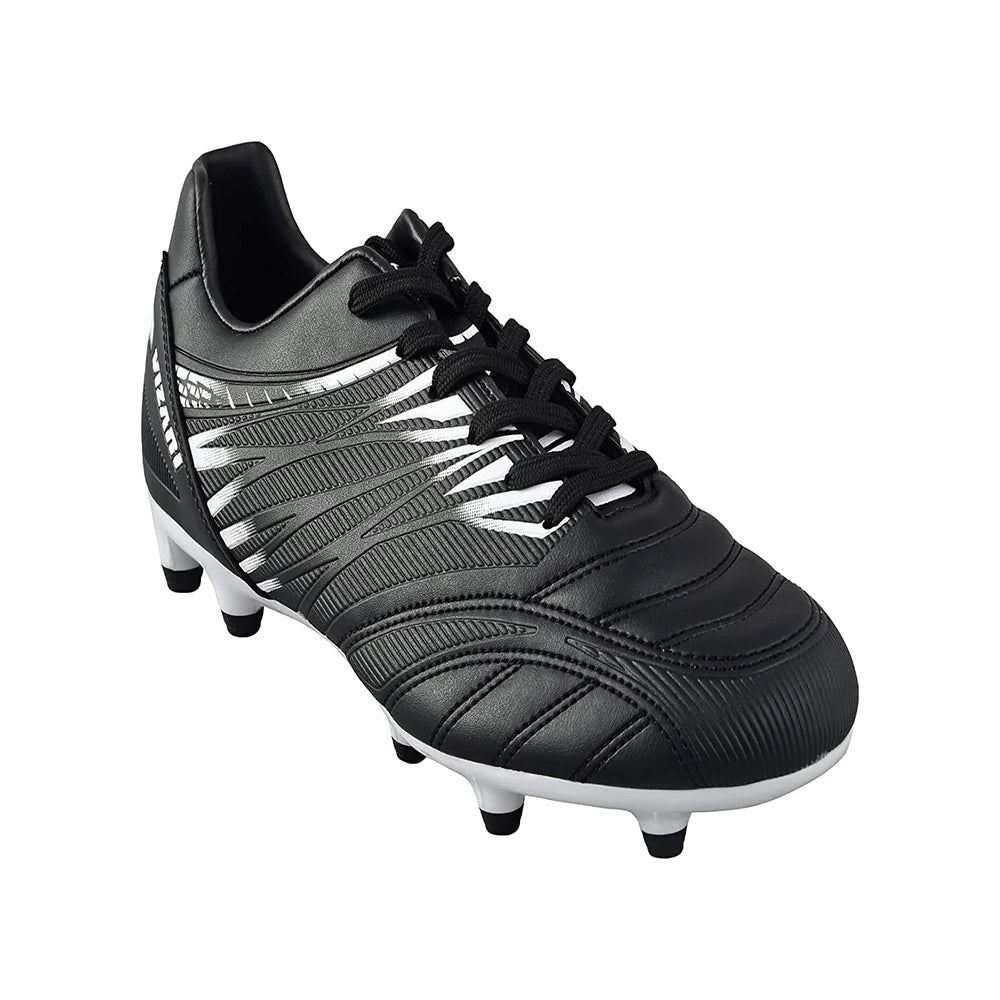 Valencia Firm Ground Soccer Cleats - Black/White