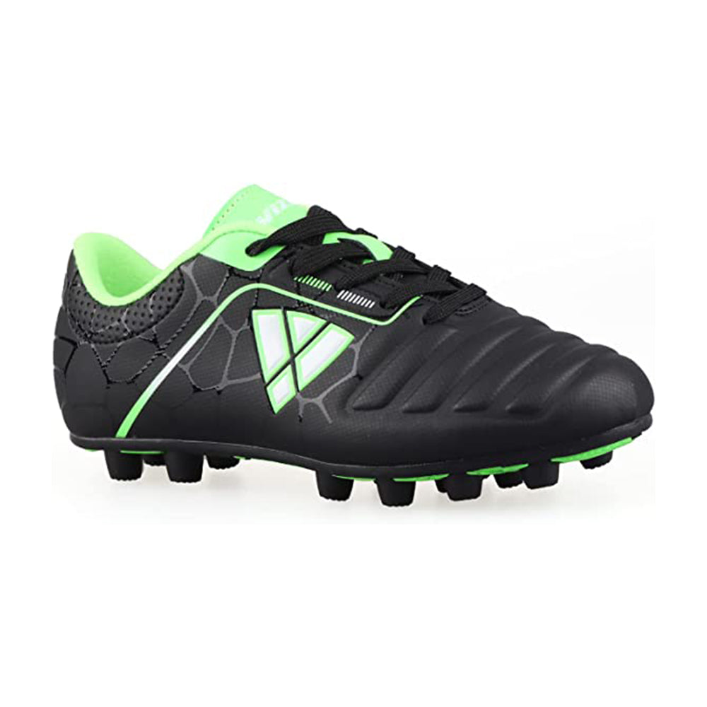 Catalina Junior Firm Ground Soccer Shoes-Black/Green/White