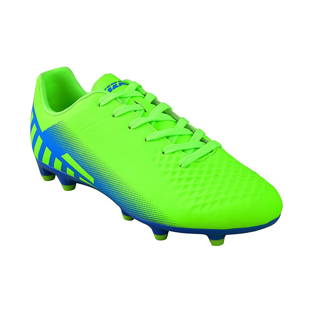 Santos Junior Firm Ground Soccer Shoes Green Blue