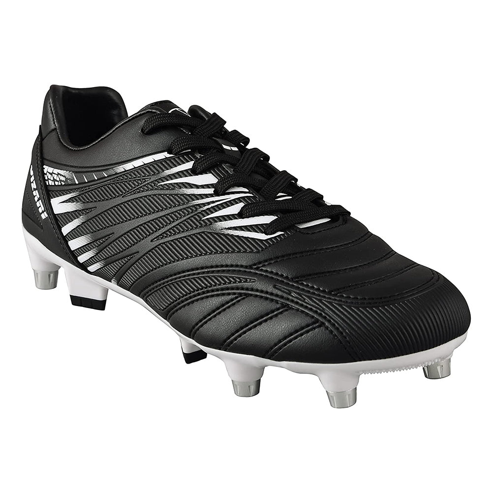 Valencia Soft Ground Soccer Shoes - Black/White
