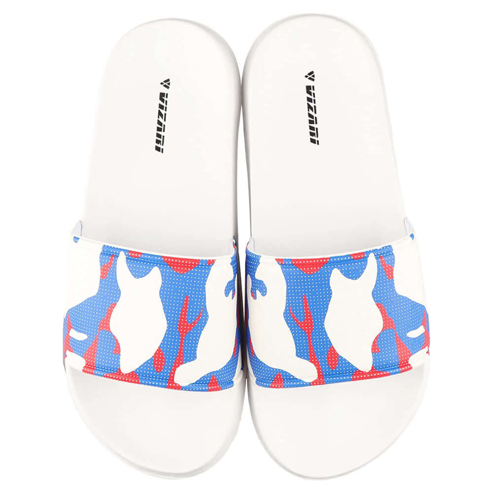 Youth Camo Soccer Slide Sandals - White - Vizari Sports