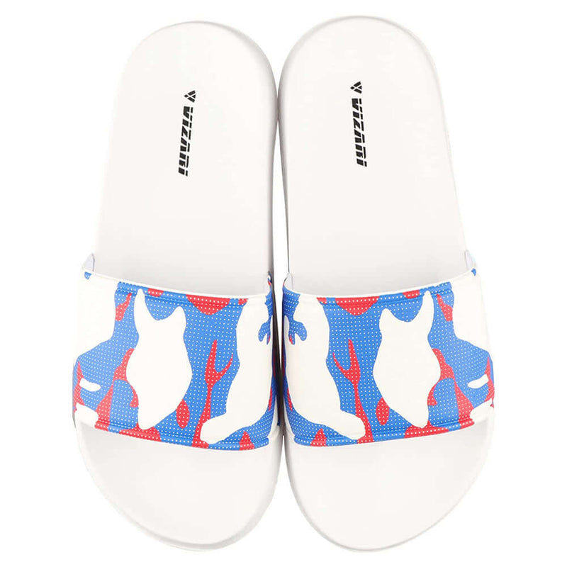 Youth Camo Soccer Slide Sandals - White - Vizari Sports
