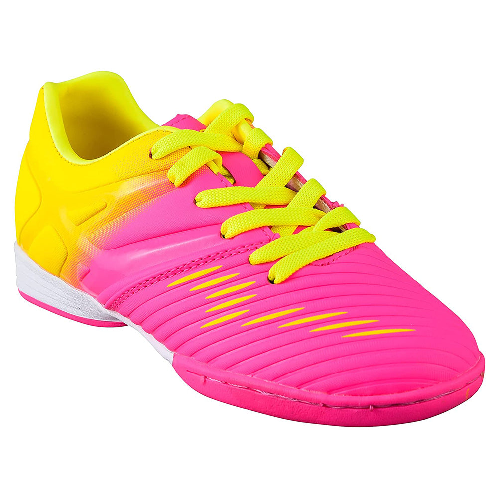 Liga Indoor Soccer Shoes - Pink/Yellow