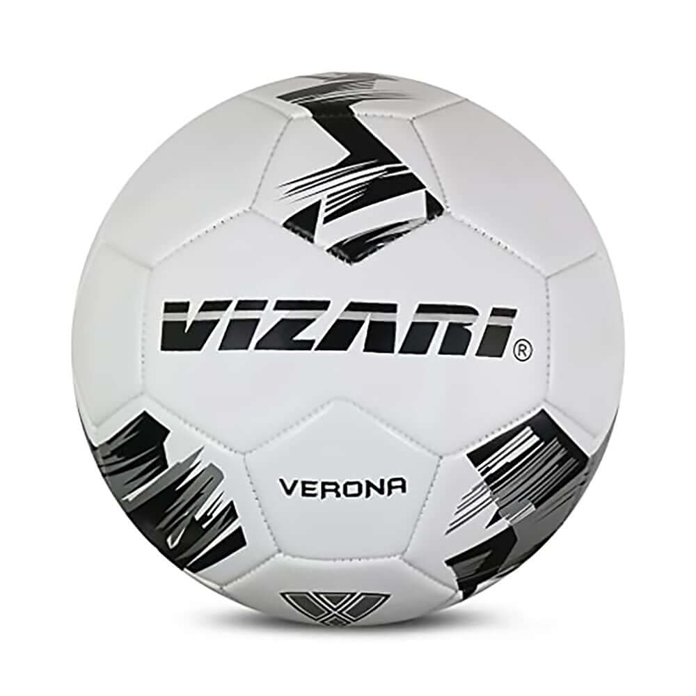 Verona Soccer Ball-White/Silver/Black - Vizari Sports